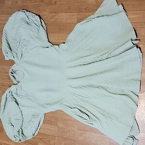 Puff Sleeve open back smock mini dress size 16